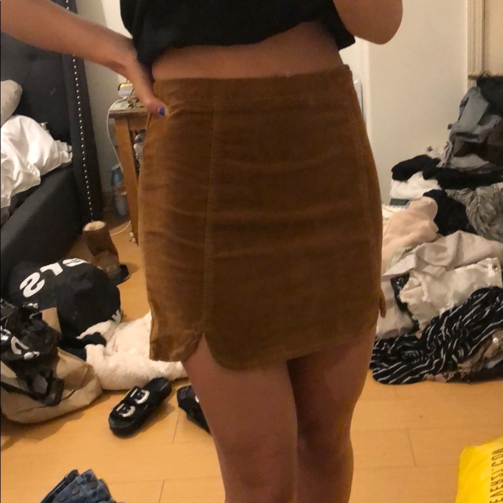 Brown suede brandy Melville skirt